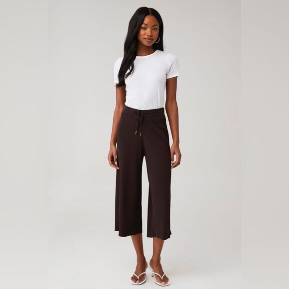NWT MINKPINK SAMIRA RIB KNIT CULOTTE crop pants size Small - Picture 1 of 12